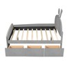 CAVINAS Full Bed Frame with Rabbit-Shaped Headboard, Drawers and Bed-End Storage Pocket,Twin Bed Frames For Kids，Easy Assembly - 4 of 4