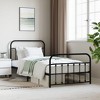 vidaXL Black Steel Bed Frame with Headboard and Footboard - Robust Construction, Unique Design, Under-Bed Storage Space - 2 of 4