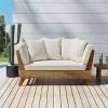 Serene Outdoor Acacia Wood Expandable Daybed with Cushions - Teak/Beige/Khaki - Christopher Knight Home: UV & Water-Resistant Patio Furniture - 2 of 4