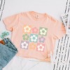 Simply Sage Market Checkered Flowers Boxy Crop Top - 3 of 4