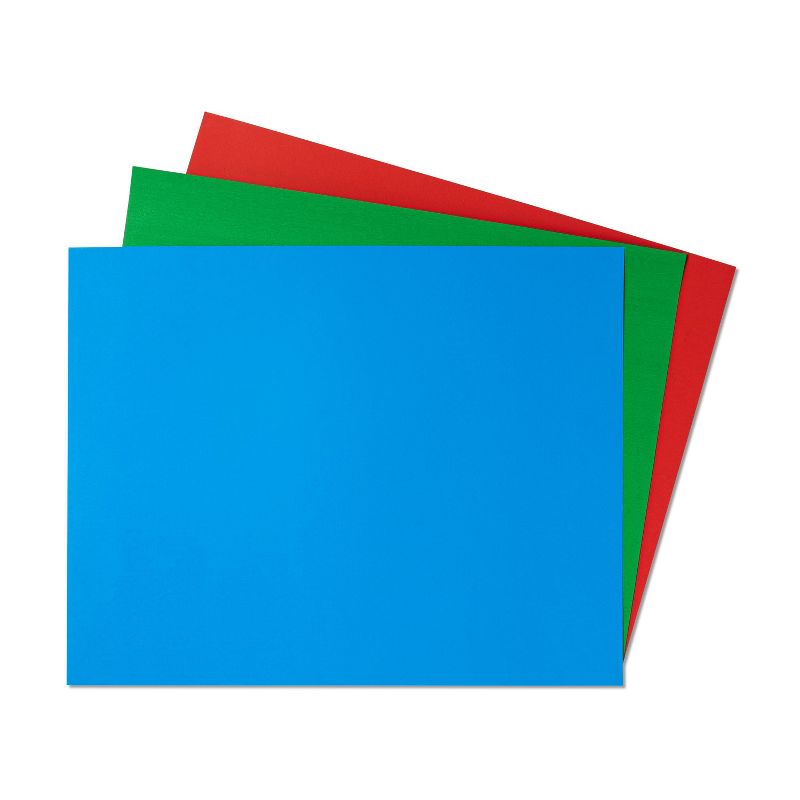 3pk Primary 28&#39;&#39; x 22&#39;&#39; Heavy Weight Poster Board Red/Green/Blue - up &#38; up&#8482;, 2 of 3