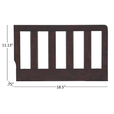 Espresso Brown Pine Toddler Bed Guard Rail