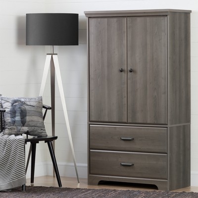 Versa Gray Maple 2-Door Armoire with Drawers