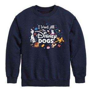 Boys' - Disney - Cats & Dogs Graphic Long Sleeve Fleece Sweatshirt - 1 of 4