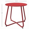 Yardgrace 18-Inch Foldable Metal Side Table w/Detachable Design & Adjustable Feet - 2 of 4