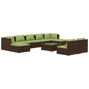 vidaXL Garden Lounge Set Brown PE rattan Large Modular - 1 of 4