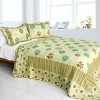 Slickblue 3PC Cotton Quilt Set, Full/Queen Size, Reversible, Vermicelli-Quilted, 7 Unique Designs - 2 of 4