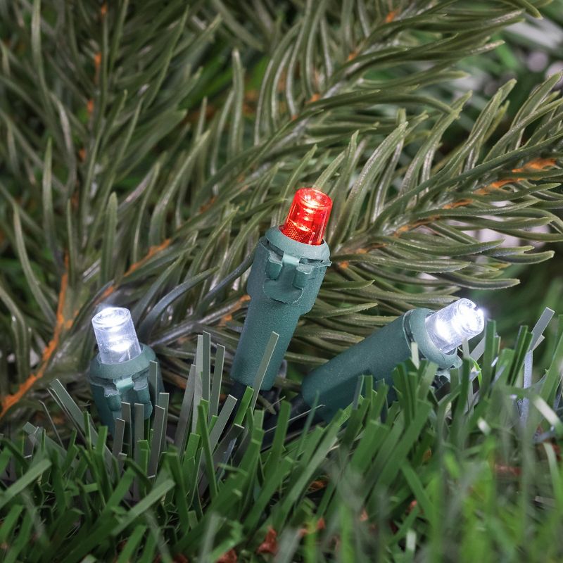 Northlight 50ct Red and White LED Wide Angle Christmas Lights, 16.25ft Green Wire, 2 of 7