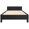 vidaXL Twin Bed Frame with Headboard in Black Faux Leather - 4 of 4