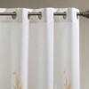 PAGED Botanical Burnout Printed Curtain Panel,Light Filtering Curtains for Living Room,Window Curtain Panels with Grommet Top Finish - 3 of 4