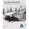 Acekool Metal Carport, Vertical Roof Shelter for Multiple Vehicles, Trucks, Boats, Outdoor Storage - 2 of 4