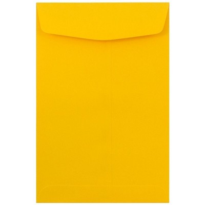 JAM Paper Open End Catalog Envelopes 6" x 9" Sunflower Yellow 212815443F