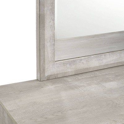 Keely Ash White Chevron Panel 5-Piece Bedroom Set
