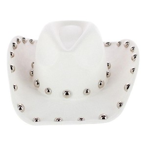 CTM Women's Western Ball Studded Trim Cowboy Hat - 1 of 4