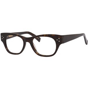 Ernest Hemingway H4693 51mm Unisex Acetate Rectangular Designer Eyeglasses OR Blue Light Filter OR Reading Glasses in Tortoise Havana Brown Gold - 1 of 1