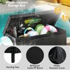 SKRAN Wicker Deck Box with Wheels, All-Weather Outdoor Storage Box, Rattan Storage Bin for Patio, Outdoor, Pool - 4 of 4