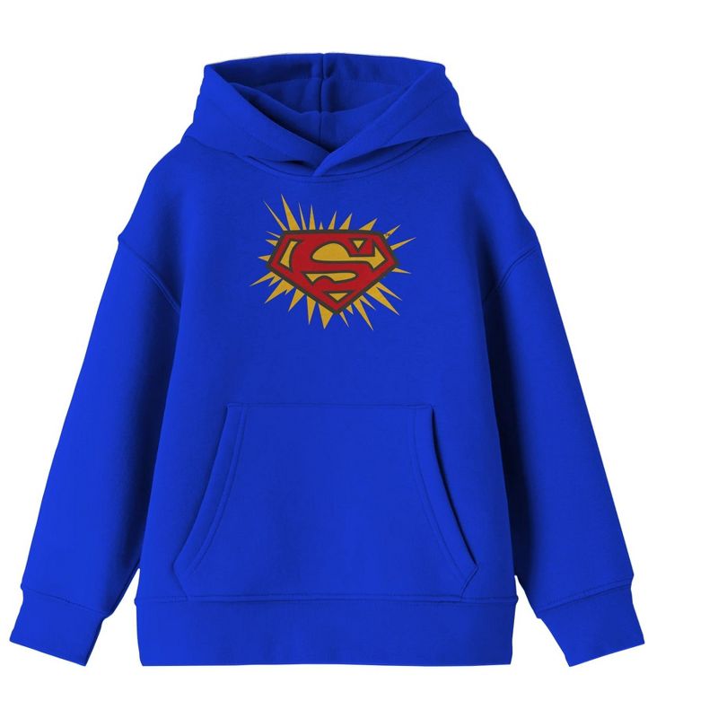 Superman Logo Boy's Royal Blue Sweatshirt, 1 of 2