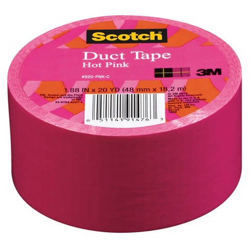 Scotch Duct Tape, 1.88 Inches x 20 Yards, Hot Pink