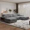 Convertible U-Shaped Combination Sofa,Modern 4 Seat Lounge Chair with Corduroy Fabric for Living Room - The Pop Home - 3 of 4