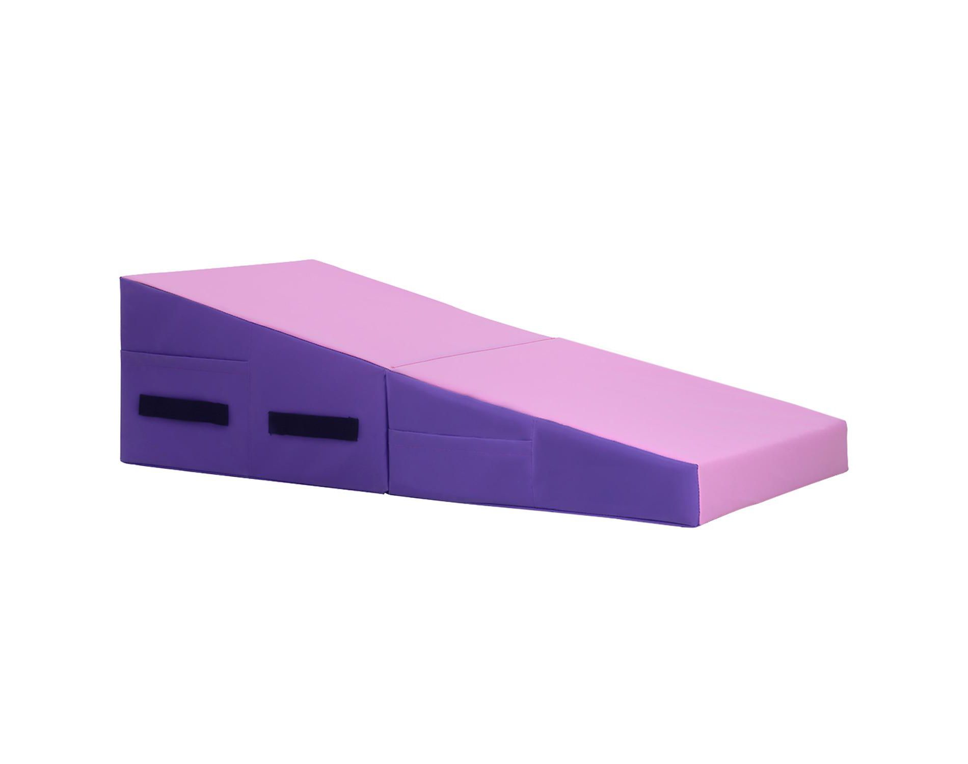 BestMassage Foldable Gymnastic Mat Non-Slip Surface Tumbling Mat with Handles, Pink