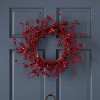 Artificial Greenery Wreath for Wedding Christmas Wreath with Eucalyptus Berries Flowers, Indoor Outdoor Wreaths for Wedding Table Party Home Decor - 4 of 4