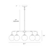 LNC Aladarimostinin 5-Lights 30.7" Wagon Wheel Oversized Chandelier, Brushed Black and Polished Gold with Opal Glass - 3 of 4