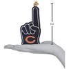 Old World Christmas Blown Glass Ornament for Christmas Tree, Chicago Bears Foam Finger - 4 of 4