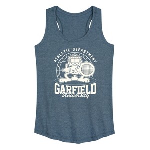 Women's - Garfield - Tennis Graphic Racerback Tank - 1 of 4