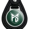 Portland State University Primary Logo Black Leather Keychain - 3 of 4