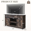 AMERLIFE Farmhouse TV Stand with Sliding Barn Door & Drawer, 59" Rustic Entertainment Center for TVs up to 65" - 3 of 4