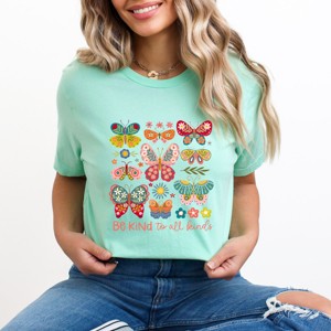 Simply Sage Market Be Kind To All Kinds Butterfly Short Sleeve Tee - 1 of 4