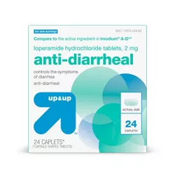 Loperamide Anti-Diarrheal Caplets - 24ct - up & up™