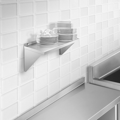 KUTLER 12" x 24" Stainless Steel Wall Mount Kitchen Shelf