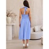 INSPIRE CHIC Women's Off Shoulder Halter Corset High Waist Swing Flowy A-Line Midi Dresses - 3 of 4