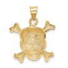 Black Bow Jewelry 14k Yellow Gold Black Enameled Skull and Crossbones Pendant - 3 of 4