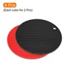 Unique Bargains Silicone Pot Holder Teapot Coaster Trivet Mat 4 Pcs - 3 of 4