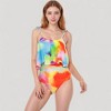 Anna-Kaci Swim Women's Tankini Swimsuit with Loose Flowy Top and Tropical High Waist Bottom - 2 of 4