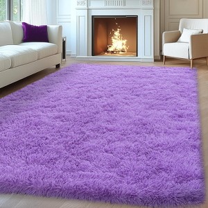 Super Soft Shaggy Rugs Fluffy Carpet, Modern Plush Area Rug for Living Room Bedroom Kids Room - 1 of 4