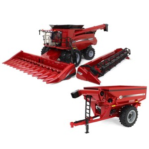 1/16 Case IH 8240 Combine & Red J&M 875 Grain Cart Set, ERTL Big Farm 47391-46215-Set - 1 of 4