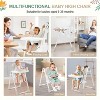 Foldable Baby High Chair with Adjustable Height, 5 Recline Positions & Removable Double Tray -Space-Saving Infant Highchair for Toddlers - 3 of 4