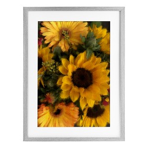 Stupell Industries Bunches of Garden Sunflowers Framed Print Under Glass Art - 1 of 4