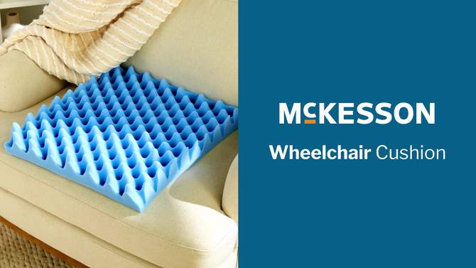 McKesson Seat Cushion for Wheelchairs, Medical-Grade Foam, 1 Count, 2 of 9, play video