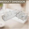 WJSHome 134" Sectional Couches for Living Room, Modular Sectional Sofa with L-Shape Chaise, Comfy Corduroy Fluffy Cloud Couch with Deep Seat - 2 of 4