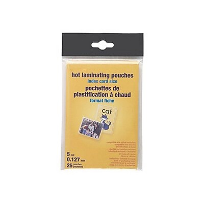 MyOfficeInnovations 5 mil Index Card Size Thermal Laminating Pouches 25 pack 489534