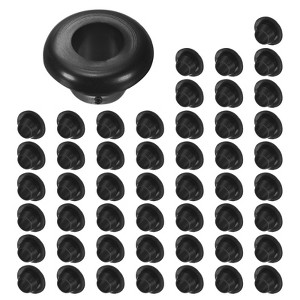 Unique Bargains Rubber Corrosion-Resistant Snap-in Locking Hole Plugs Black - 1 of 4