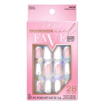 L.A. Girl Luxe Shine Fave Nail Fake Nails - Everlasting - 28ct