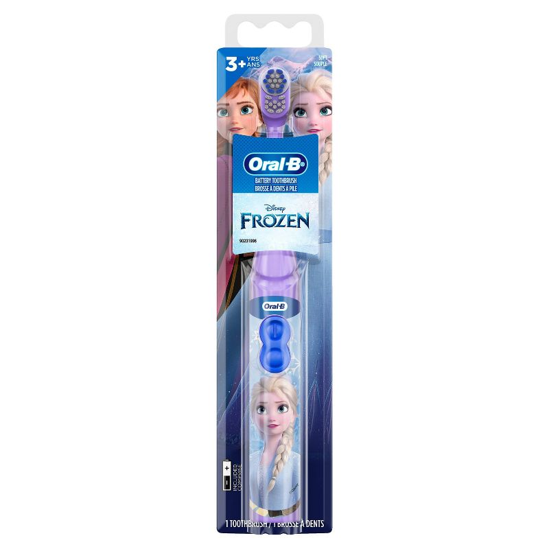 Oral-B Kid&#39;s Battery Toothbrush featuring Disney&#39;s Frozen, Soft Bristles, for Kids 3+&#160;, 1 of 12