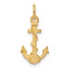 Black Bow Jewelry 14k Yellow Gold Diamond Cut Anchor Charm or Pendant - 3 of 4