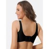 Allegra K Women's Non-wire Lightly Push Up Workout Yoga Comfort Sleeveless Sports Bras - 2 of 4