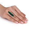 EVERLY JEWELRY |Rose Plated Sterling Silver 35 CT TGW Cubic Zirconia and Green Cubic Zirconia Fashion Ring - 3 of 4